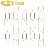 Hooks ! Dish Display Plate Hangers 10 Pack Stainless Steel Decorative Wire Plate Hanger Holders in Spring Hook Holder Hanging Wire for Decorative Plates and Art Gold