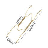 Hooks ! Dish Display Plate Hangers 10 Pack Stainless Steel Decorative Wire Plate Hanger Holders in Spring Hook Holder Hanging Wire for Decorative Plates and Art Gold - Top-Down View