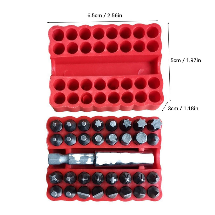 Drill, Drill Bit Promotion, Electric Screwdriver Combination Suit Hexagonal Slotted Opening Various Styles Multi Size Screwdriver 33 Pieces Set A