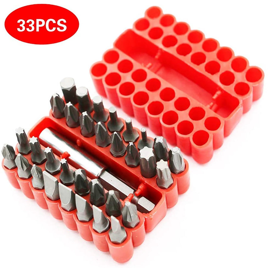 Drill, Drill Bit Promotion, Electric Screwdriver Combination Suit Hexagonal Slotted Opening Various Styles Multi Size Screwdriver 33 Pieces Set A