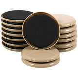 Furniture Protection ! Furniture Sliders 16 Pack Plastic Rubber Sliders for Furniture Legs 3.5 Inch Furniture Carpet Moving Pads Chair Leg Floor Protectors Movers Reusable Black