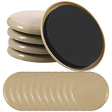 Furniture Protection ! Furniture Sliders 16 Pack Plastic Rubber Sliders for Furniture Legs 3.5 Inch Furniture Carpet Moving Pads Chair Leg Floor Protectors Movers Reusable Black - Front View