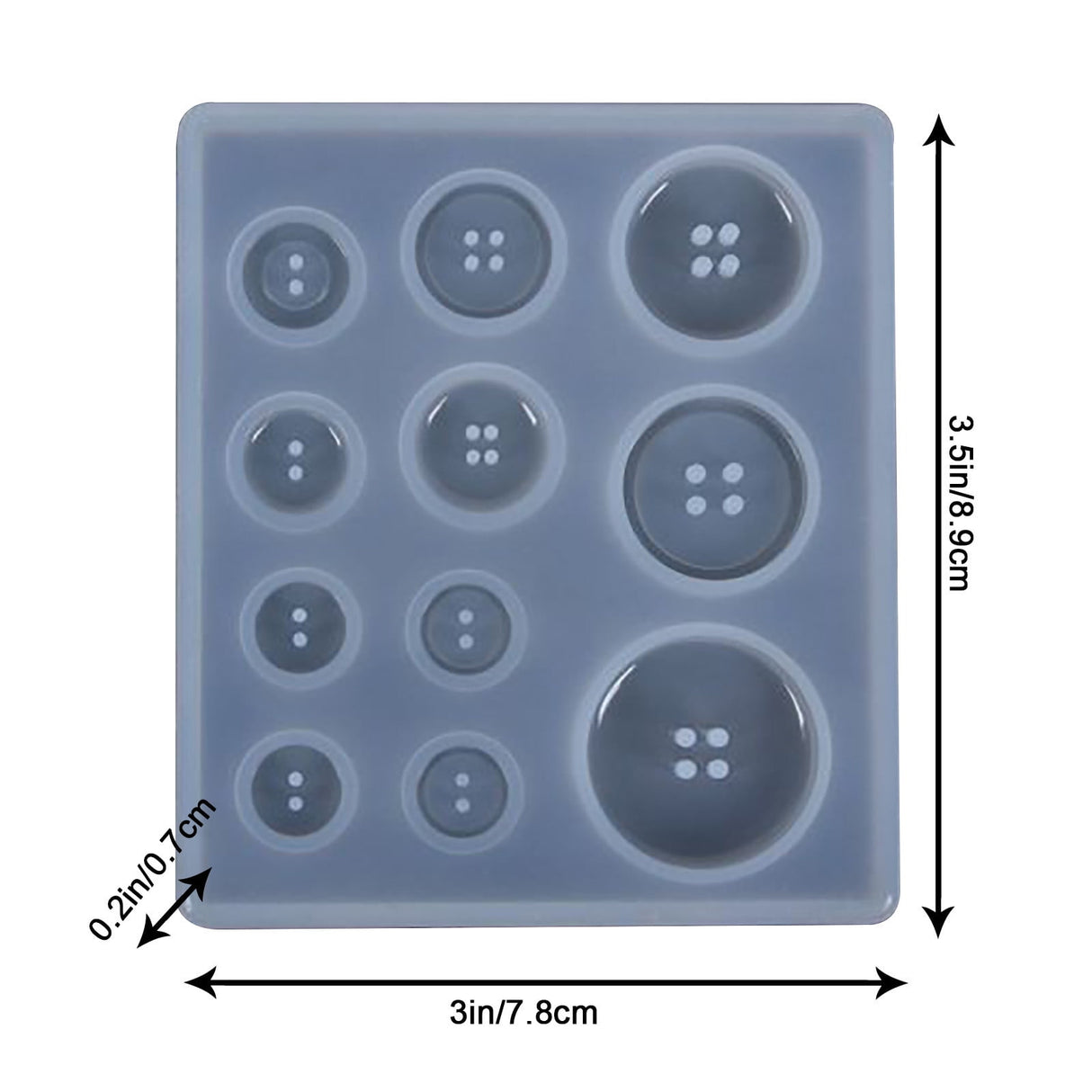 Diy Silicone Mould ! Diy Silicone Mold Resin Button, Diy Resin Silicone Button Resin Pendant Handmade Button with Hole Diy Home Diy, include 1X Silicone Mold White