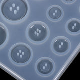 Diy Silicone Mould ! Diy Silicone Mold Resin Button, Diy Resin Silicone Button Resin Pendant Handmade Button with Hole Diy Home Diy, include 1X Silicone Mold White