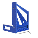 Measuring Tools ! The Fourth Generation Carpenter'S Square Ruler Triangle Ruler Aluminum Alloy Square Ruler Right Angle Ruler Marking Ruler Hole Ruler Measurement Layout Blue