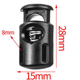 Back to School Supplies,Classroom Supplies50Pcs Spring Buckle No.8002, Stopper Shape Sliding Lanyard Luggage Cord Clip Rope Round Locks End 50Pcs Artscrafts and Sewing Black