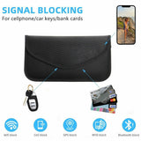 Faraday Bags for Phones, Cell Phone Signal Blocking Bag, RFID Phone Case,Faraday Bag for Phone & Key Fob(2 Pack) - Close-Up Angle