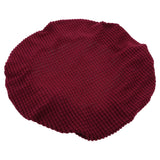 Bar Stool Covers Stretchy Round Chair Covers Slipcover Washable Stool Cushion Elastic Bar Chair Covers Grey 27.5X17.5X6CM Dark Red