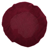 Bar Stool Covers Stretchy Round Chair Covers Slipcover Washable Stool Cushion Elastic Bar Chair Covers Grey 27.5X17.5X6CM Dark Red