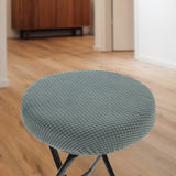 Bar Stool Covers Stretchy Round Chair Covers Slipcover Washable Stool Cushion Elastic Bar Chair Covers Grey 1.60X1.50X1.50CM Green - Front View