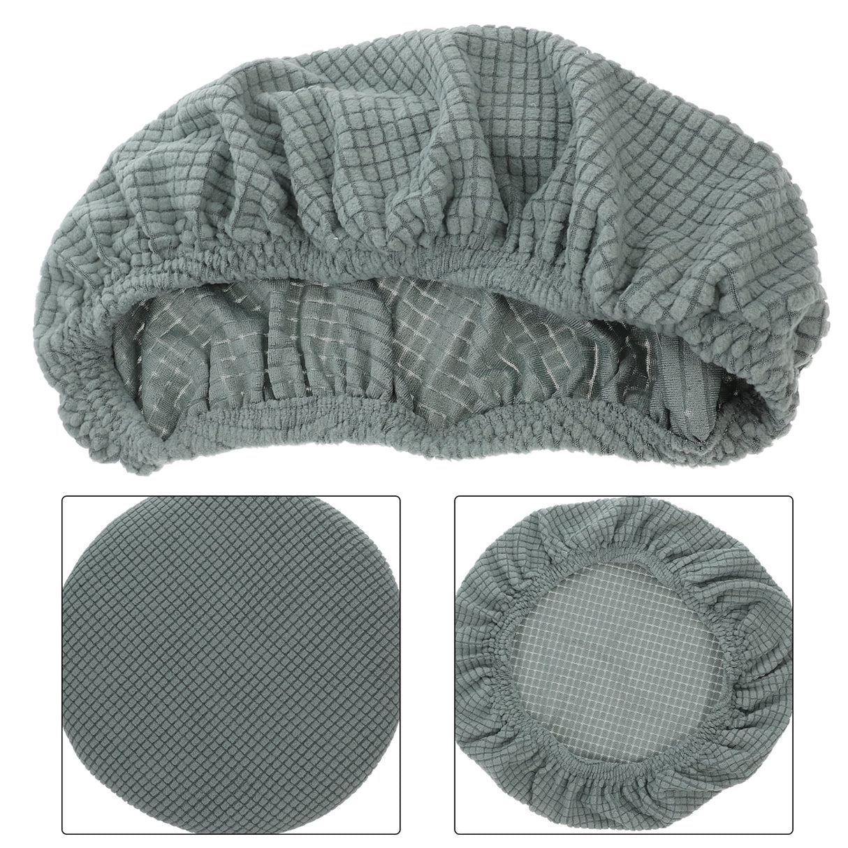 Bar Stool Covers Stretchy Round Chair Covers Slipcover Washable Stool Cushion Elastic Bar Chair Covers Grey 1.60X1.50X1.50CM Green