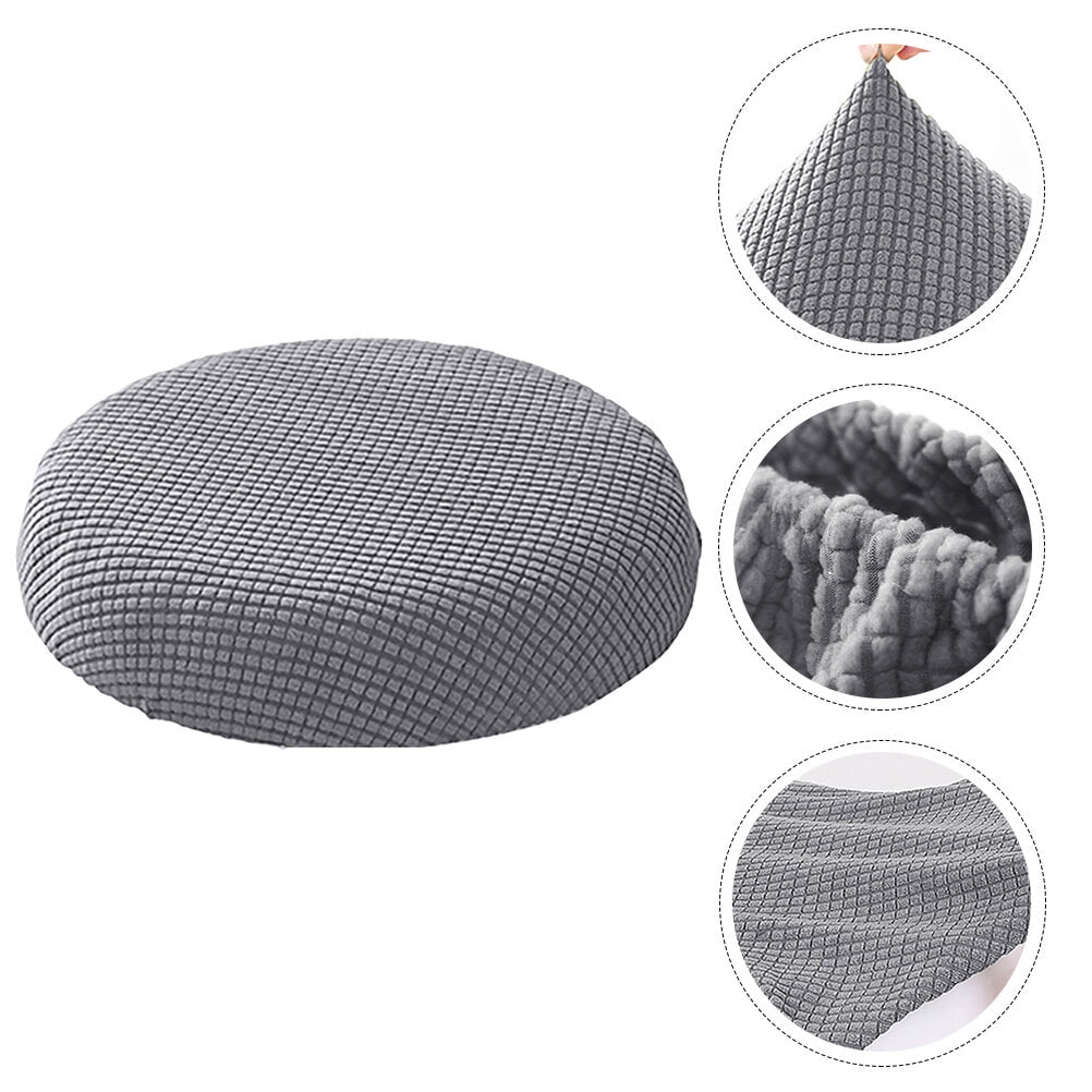 Bar Stool Covers Stretchy Round Chair Covers Slipcover Washable Stool Cushion Elastic Bar Chair Covers 2.50X1.50X1.00CM Grey
