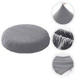 Bar Stool Covers Stretchy Round Chair Covers Slipcover Washable Stool Cushion Elastic Bar Chair Covers 2.50X1.50X1.00CM Grey - Top-Down View