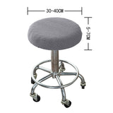 Bar Stool Covers Stretchy Round Chair Covers Slipcover Washable Stool Cushion Elastic Bar Chair Covers 2.50X1.50X1.00CM Grey - 45-Degree Angle