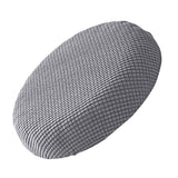 Bar Stool Covers Stretchy Round Chair Covers Slipcover Washable Stool Cushion Elastic Bar Chair Covers 2.50X1.50X1.00CM Grey - Rear View