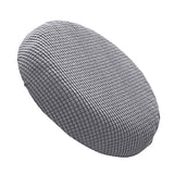 Bar Stool Covers Stretchy Round Chair Covers Slipcover Washable Stool Cushion Elastic Bar Chair Covers 2.50X1.50X1.00CM Grey - Close-Up Angle