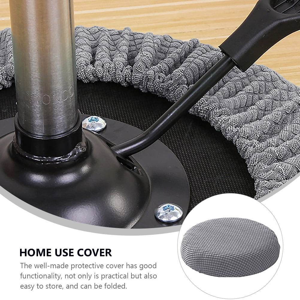 Bar Stool Covers Stretchy Round Chair Covers Slipcover Washable Stool Cushion Elastic Bar Chair Covers 2.50X1.50X1.00CM Grey