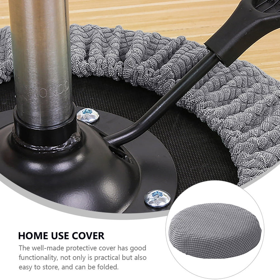 Bar Stool Covers Stretchy Round Chair Covers Slipcover Washable Stool Cushion Elastic Bar Chair Covers 2.50X1.50X1.00CM Grey