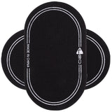 2Pcs Bass Drum Patch Double Drum Pedal Patches Drum Pads Sticker for Drum Percussion Accessories 9.20X4.20X3.90CM Black - Top-Down View