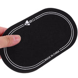 2Pcs Bass Drum Patch Double Drum Pedal Patches Drum Pads Sticker for Drum Percussion Accessories 9.20X4.20X3.90CM Black - Rear View