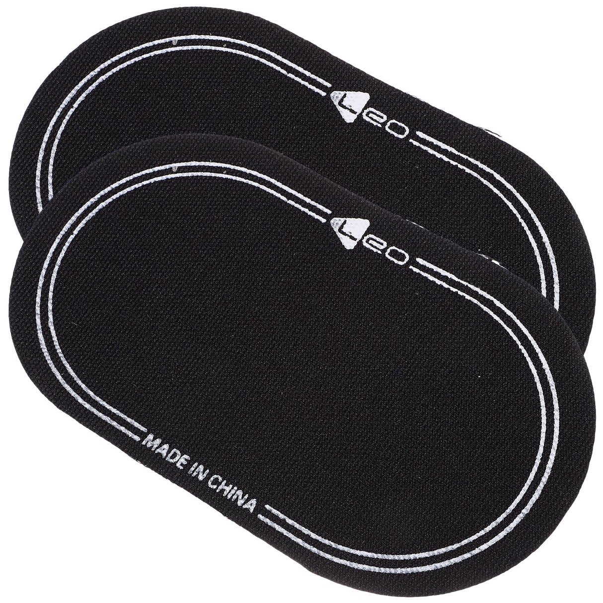 2Pcs Bass Drum Patch Double Drum Pedal Patches Drum Pads Sticker for Drum Percussion Accessories 9.20X4.20X3.90CM Black