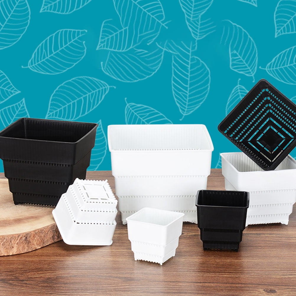 Planter Resin Black For Family 1Pc 4.7X4.4In 12X11.1CM Black