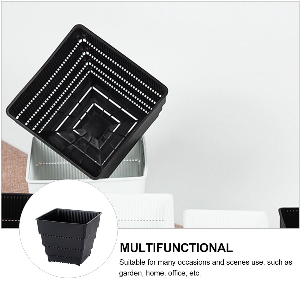 Planter Resin Black For Family 1Pc 4.7X4.4In 12X11.1CM Black