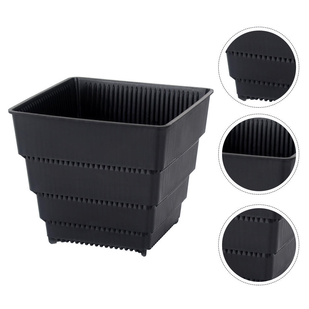 Planter Resin Black For Family 1Pc 4.7X4.4In 12X11.1CM Black