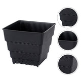 Planter Resin Black For Family 1Pc 4.7X4.4In 12X11.1CM Black
