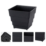 Planter Resin Black For Family 1Pc 4.7X4.4In 12X11.1CM Black
