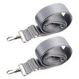 Nylon Shoulder Strap, Bag Handbag Purse Replacement Strap, Adjustable Canvas Strap with Metal Hooks for Laptop Briefcase Messenger Bag/ Grey 150X3.8CM Gray