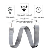 Nylon Shoulder Strap, Bag Handbag Purse Replacement Strap, Adjustable Canvas Strap with Metal Hooks for Laptop Briefcase Messenger Bag/ Grey 150X3.8CM Gray