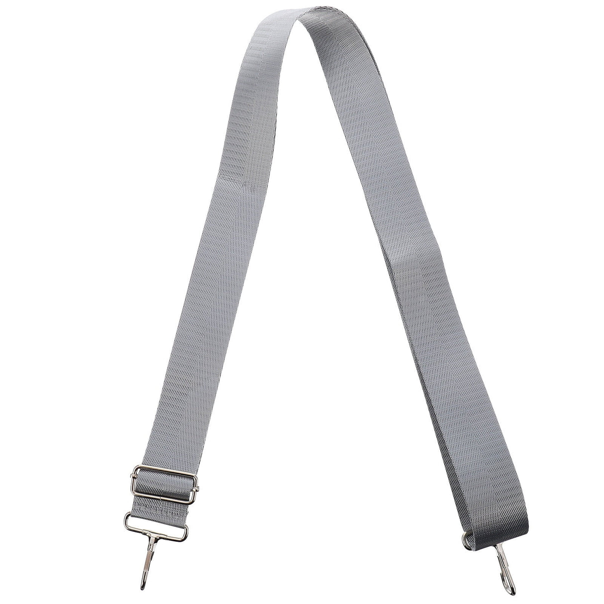 Nylon Shoulder Strap, Bag Handbag Purse Replacement Strap, Adjustable Canvas Strap with Metal Hooks for Laptop Briefcase Messenger Bag/ Grey 150X3.8CM Gray