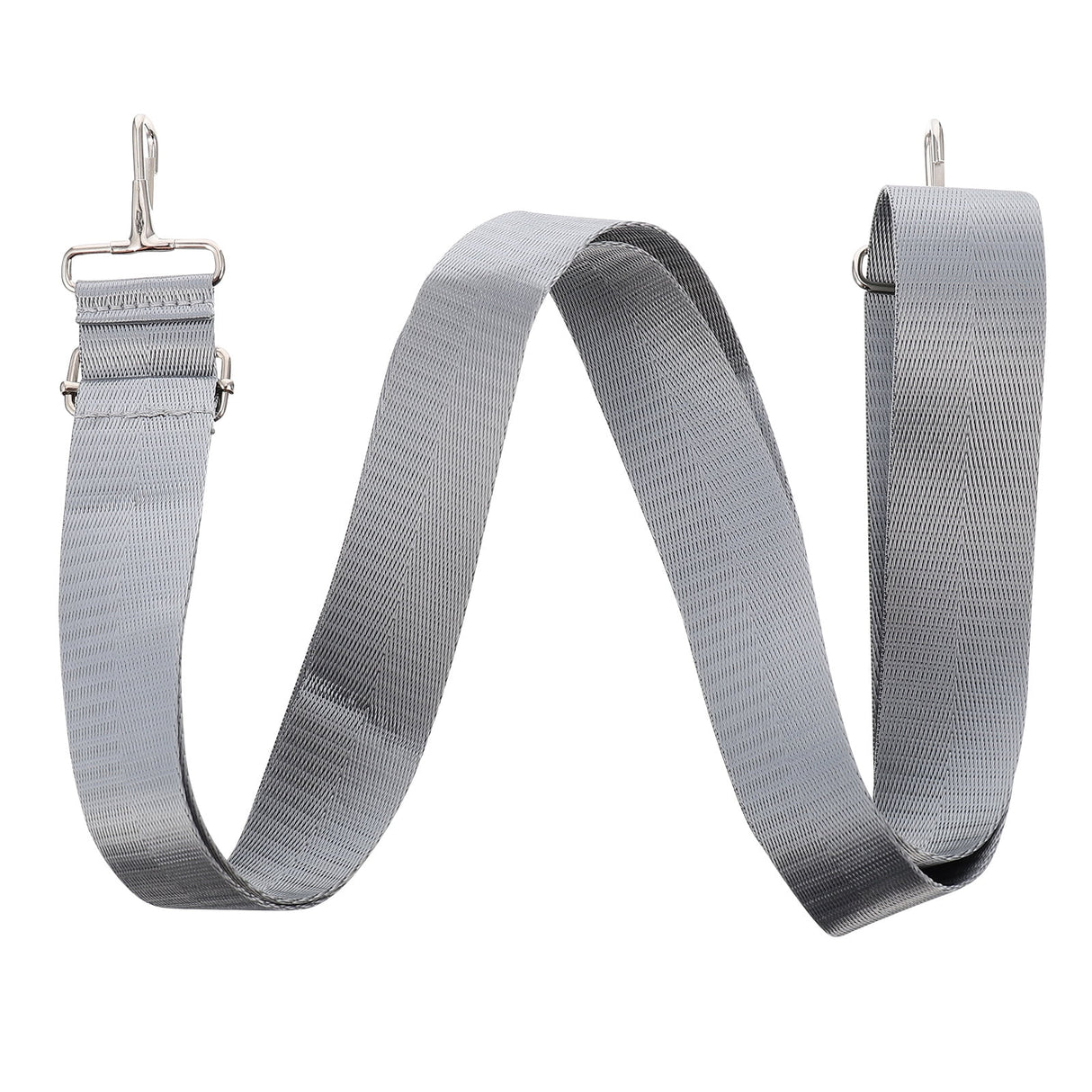 Nylon Shoulder Strap, Bag Handbag Purse Replacement Strap, Adjustable Canvas Strap with Metal Hooks for Laptop Briefcase Messenger Bag/ Grey 150X3.8CM Gray