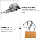 Nylon Shoulder Strap, Bag Handbag Purse Replacement Strap, Adjustable Canvas Strap with Metal Hooks for Laptop Briefcase Messenger Bag/ Grey 150X3.8CM Gray