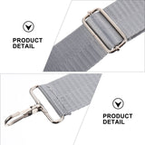 Nylon Shoulder Strap, Bag Handbag Purse Replacement Strap, Adjustable Canvas Strap with Metal Hooks for Laptop Briefcase Messenger Bag/ Grey 150X3.8CM Gray