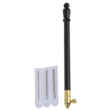 1 Set of Metal Handle Set Hooks with 3 Needles French Crochet Tool for Embroidery Beading ( Black ) 11X1CM Black