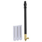 1 Set of Metal Handle Set Hooks with 3 Needles French Crochet Tool for Embroidery Beading ( Black ) 11X1CM Black