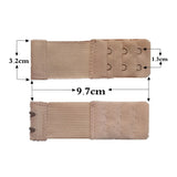 Bra Extension Buckle Polyester 6Pcs 3In Size 3 Beige - Close-Up Angle