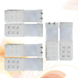 Bra Extension Buckle Polyester 6Pcs 3In Size 4 White
