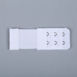 Bra Extension Buckle Polyester 6Pcs 3In Size 4 White