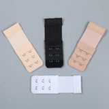 Bra Extension Buckle Polyester 6Pcs 3In Size 4 White