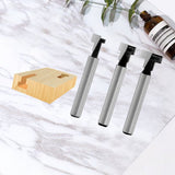 Router Bits Set Router Bit Silver 3Set Woodworking Tool Size 4 Silver - Front View