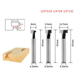 Router Bits Set Router Bit Silver 3Set Woodworking Tool Size 4 Silver