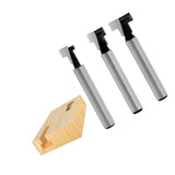 Router Bits Set Router Bit Silver 3Set Woodworking Tool Size 4 Silver