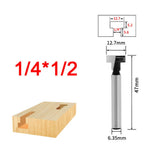 Router Bits Set Router Bit Silver 3Set Woodworking Tool Size 4 Silver - Rear View