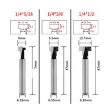 Router Bits Set Router Bit Silver 3Set Woodworking Tool Size 4 Silver
