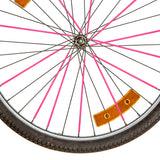 Worgeous Bike Wheel Spoke Reflector for Night Safety Universal Design Reusable Plastic Yellow 1 Set 23.3X0.4X0.4CM Pink - Extra Image