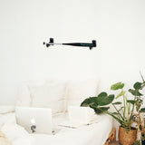 Baseball Bat Display Hanger Wall Mounted Horizontal Baseball Bat Holder Hockey Wall Container for Home Office M Black