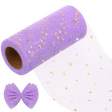Tulle Roll Spool Tulle Fabric Roll with Star Sequins for Wedding Table Tutu Dress Skirt Light Purple 2280x15cm Dark Grey